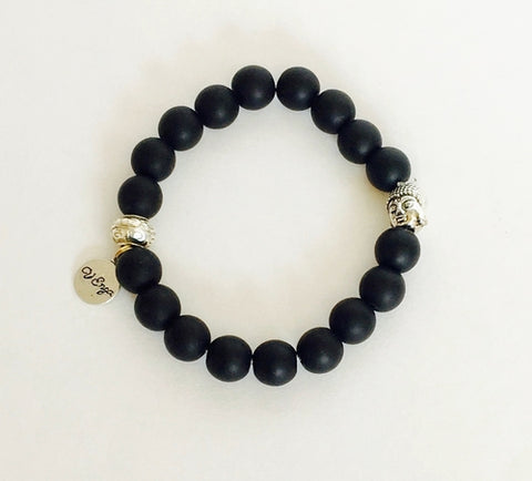 Buddha Bracelet Matte Black