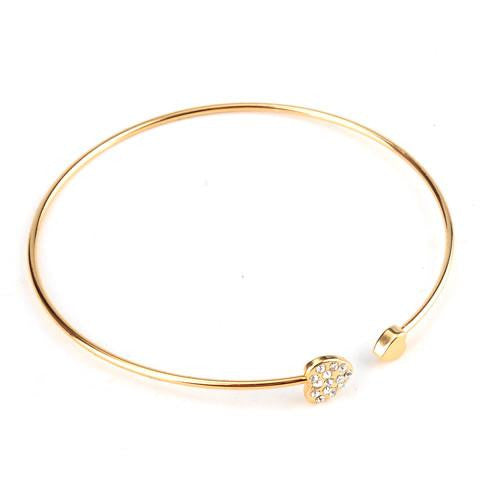 Crystal Heart Love Bangle