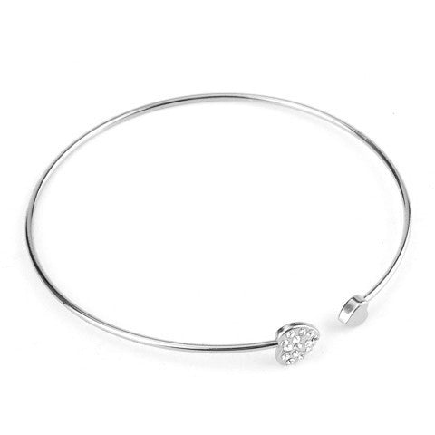 Crystal Heart Love Bangle