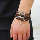 "You are Braver Than you Believe Stronger than you seem" Inspirational Motivational Leather Bracelet